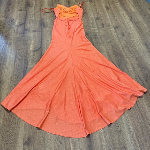 Ladivine Elegant Orange Evening Gown - Picture 6 of 15